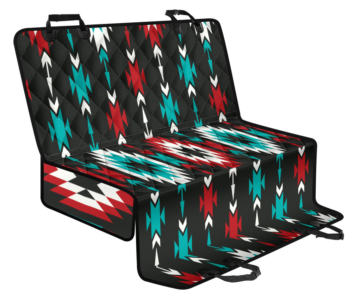 Native Pattern Print Design A08 Rear Dog Car Seat Cover Hammock
