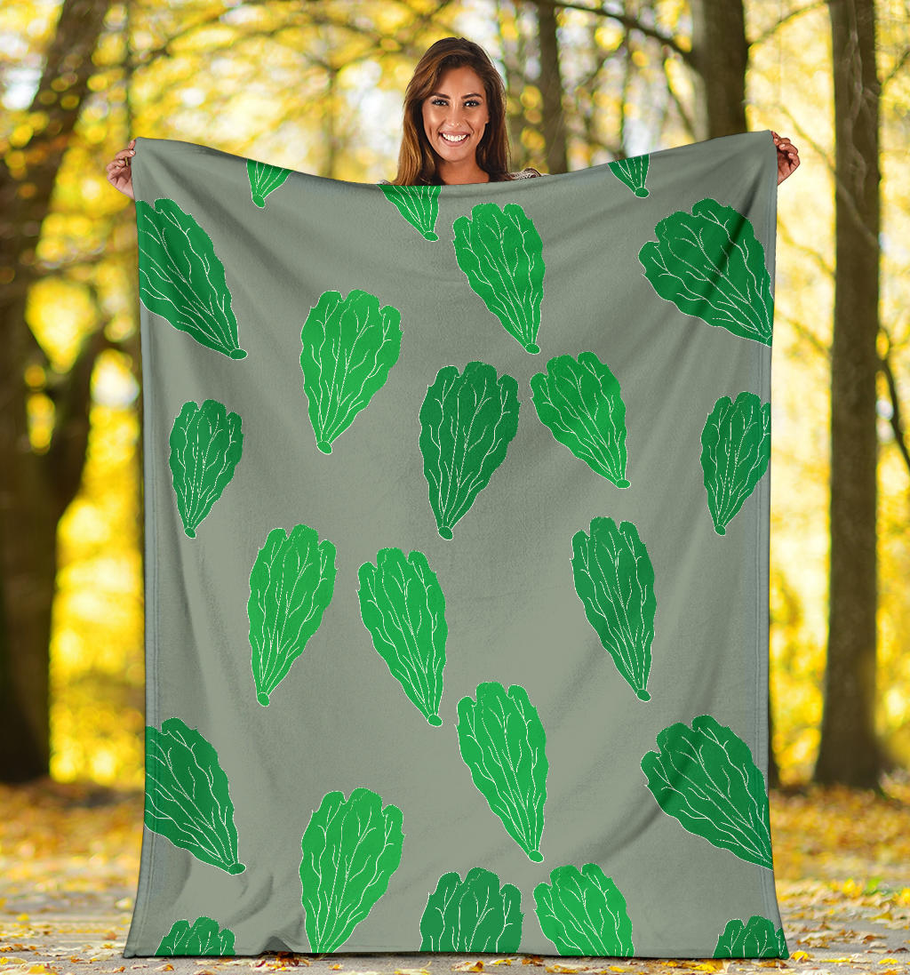 Lettuce Pattern Print Design 02 Premium Blanket
