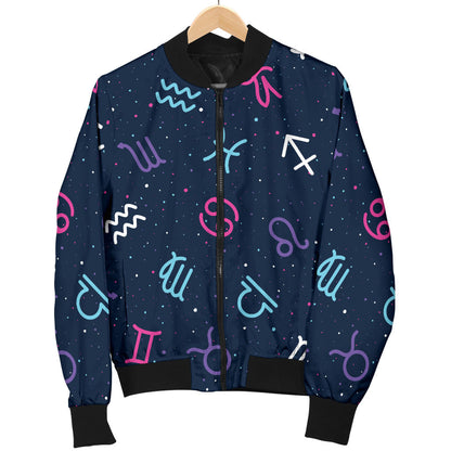 Constellation Pattern Print Design 04 Men Bomber Jacket