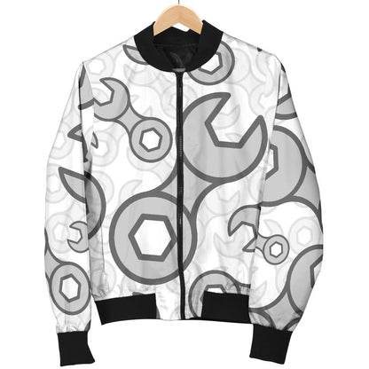 Mechanic Pattern Print Design 05 Men Bomber Jacket
