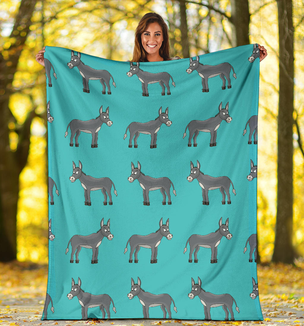 Donkey Pattern Print Design 01 Premium Blanket