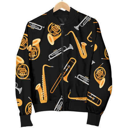 Jazz Pattern Print Design 01 Men Bomber Jacket