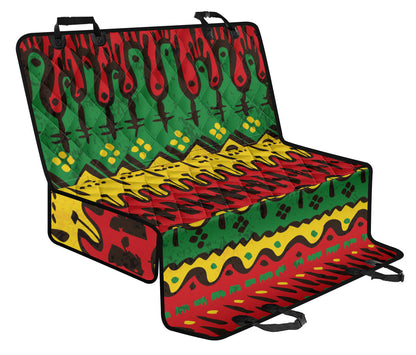 Rasta Pattern Print Design A01 Rear Dog Car Seat Cover Hammock