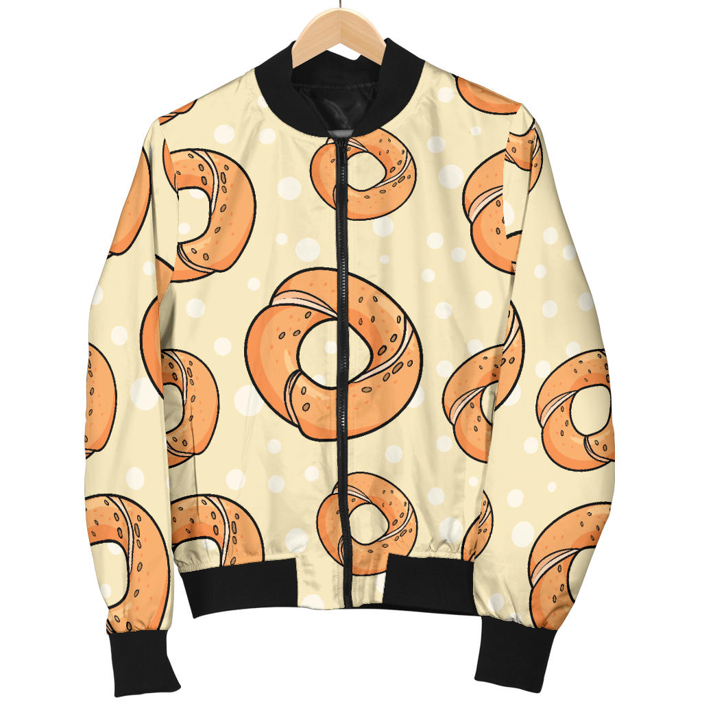 Bagel Pattern Print Design 03 Men Bomber Jacket