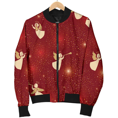 Angel Pattern Print Design 07 Men Bomber Jacket
