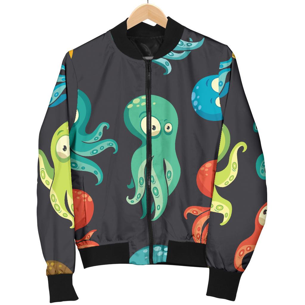 Octopus Pattern Print Design A01 Men Bomber Jacket