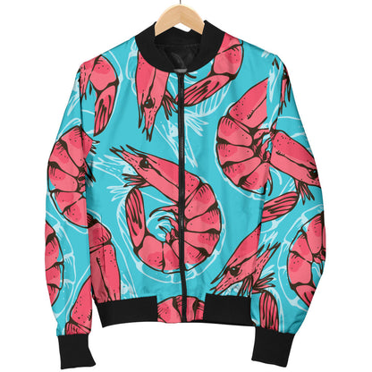 Prawn Pattern Print Design 01 Men Bomber Jacket