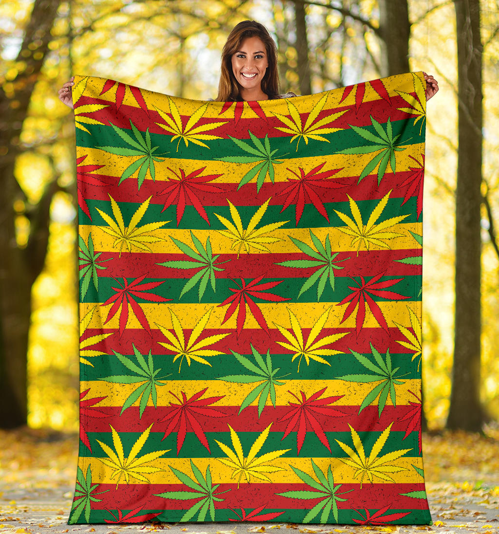 Rasta Pattern Print Design A03 Premium Blanket