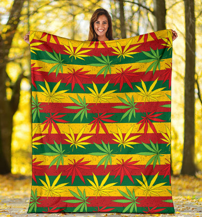 Rasta Pattern Print Design A03 Premium Blanket