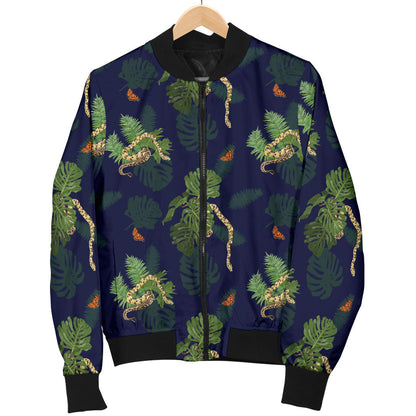 Boa Pattern Print Design 02 Men Bomber Jacket