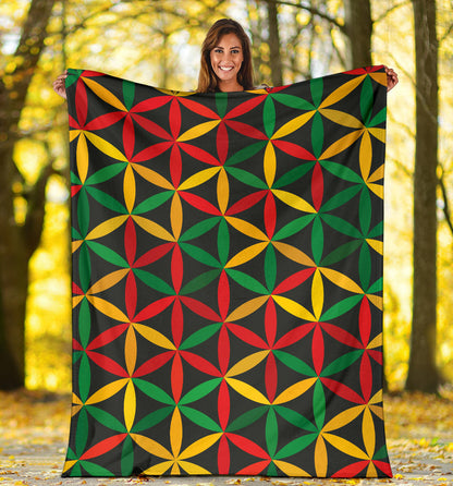 Rasta Pattern Print Design A04 Premium Blanket
