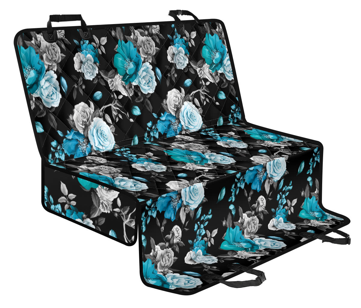 Rose Pattern Print Design A02 Rear Dog Car Seat Cover Hammock