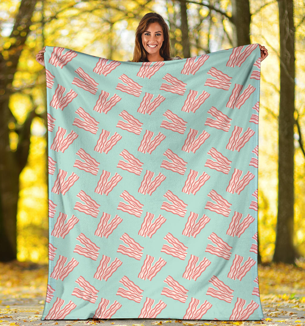 Bacon Pattern Print Design 04 Premium Blanket