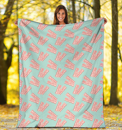 Bacon Pattern Print Design 04 Premium Blanket