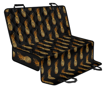 Pineapple Pattern Print Design A02 Rear Dog Car Seat Cover Hammock