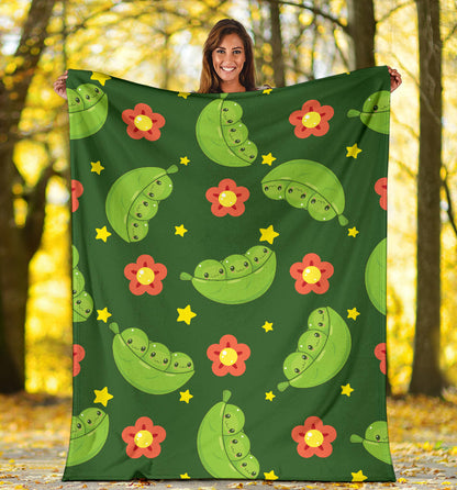 Peas Pattern Print Design A02 Premium Blanket