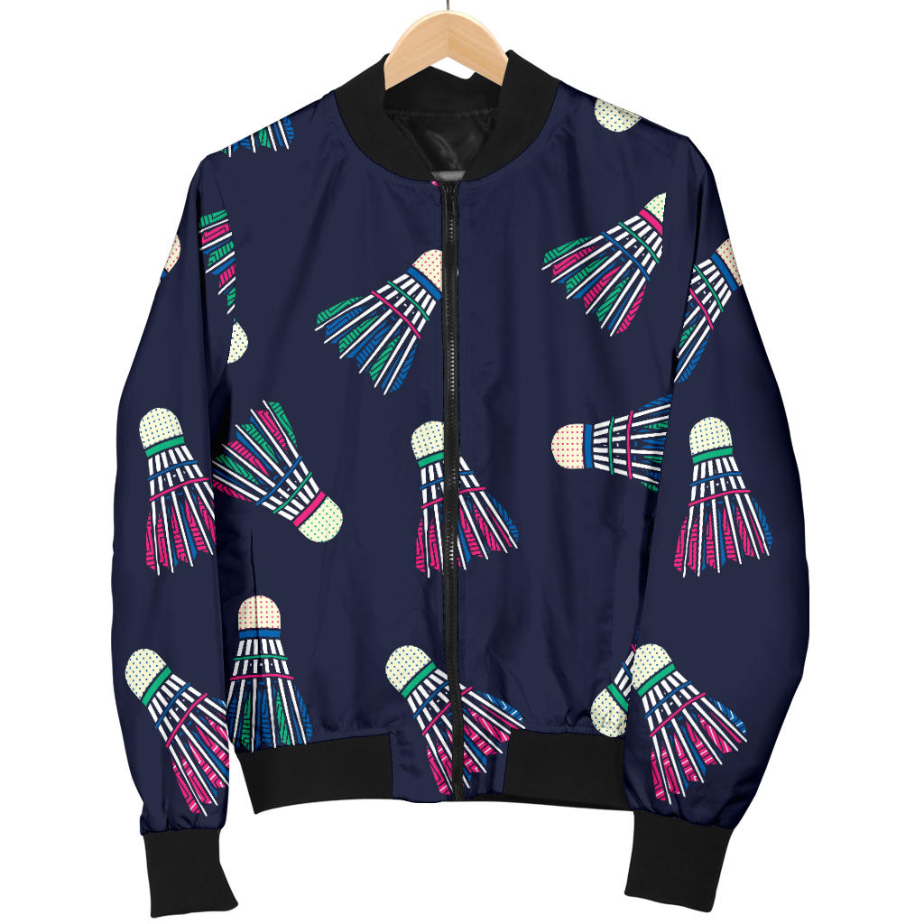 Badminton Ball Pattern Print Design 02 Men Bomber Jacket