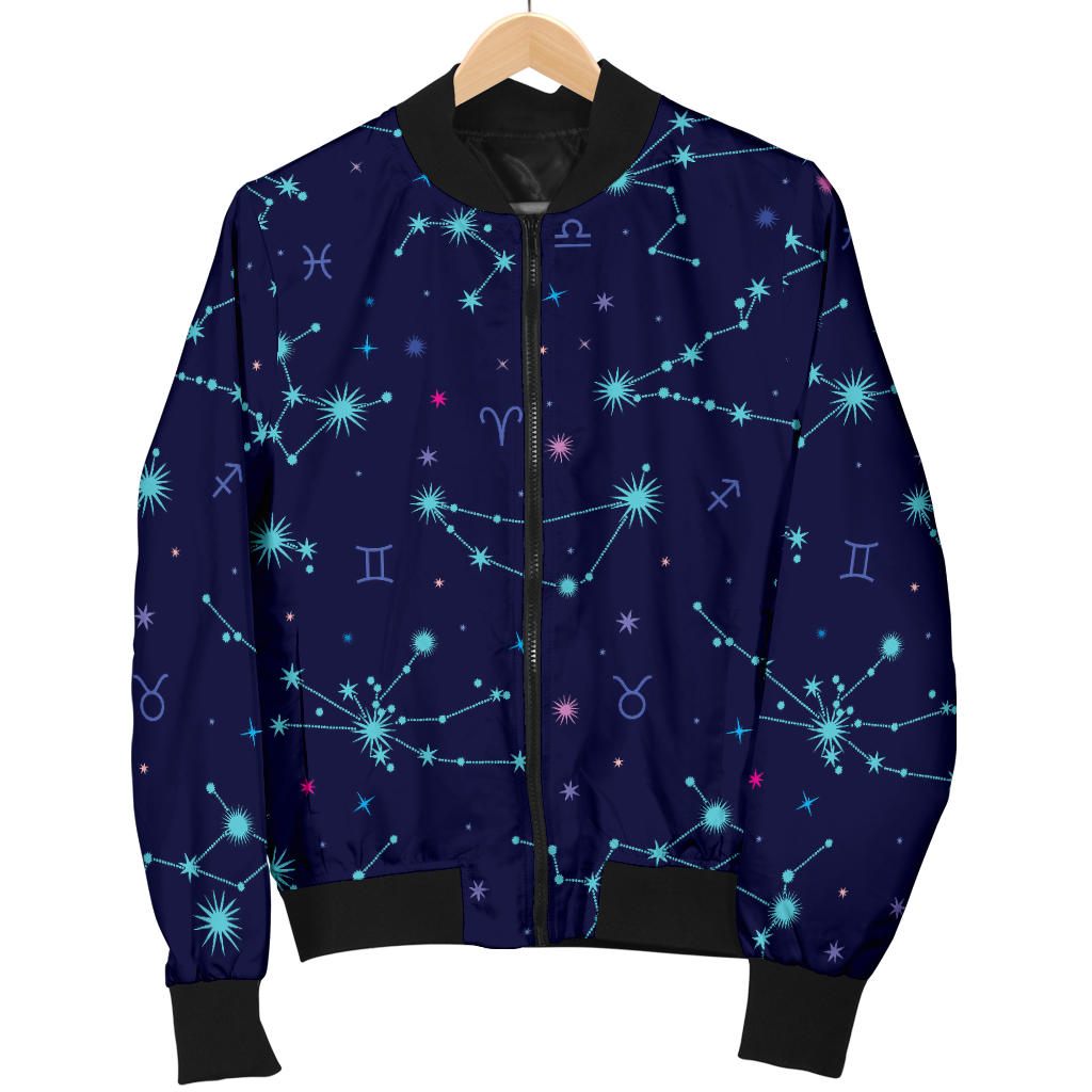 Constellation Pattern Print Design 01 Men Bomber Jacket