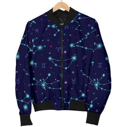 Constellation Pattern Print Design 01 Men Bomber Jacket