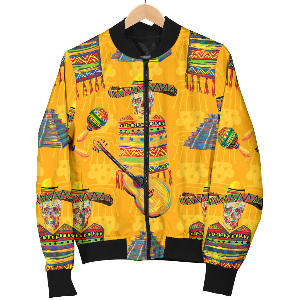 Maracas Mexican Style Pattern Print Design 02 Men Bomber Jacket