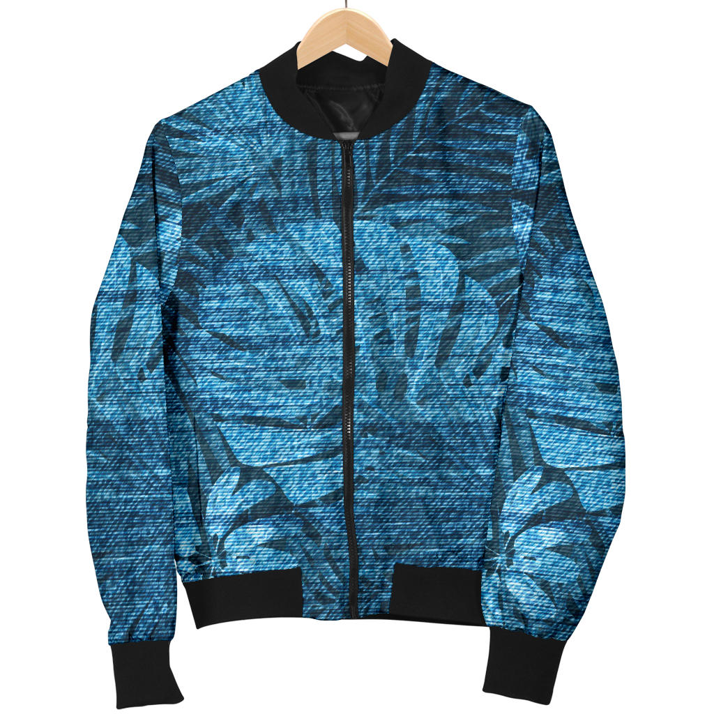Jean Tropical Pattern Print Design 04 Men Bomber Jacket