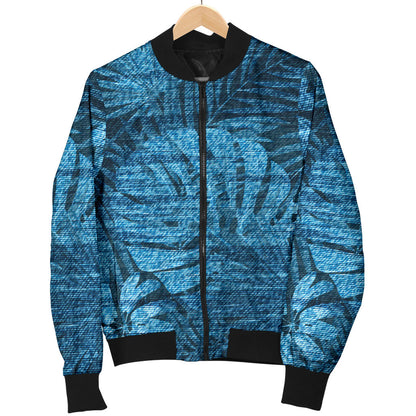 Jean Tropical Pattern Print Design 04 Men Bomber Jacket