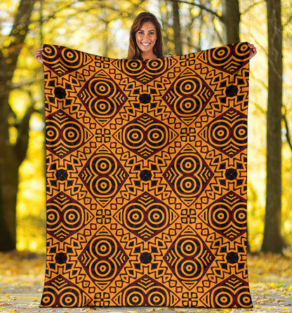 African Pattern Print Design 05 Premium Blanket