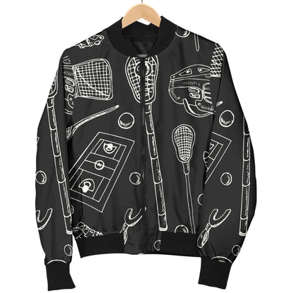 Lacrosse Pattern Print Design 01 Men Bomber Jacket
