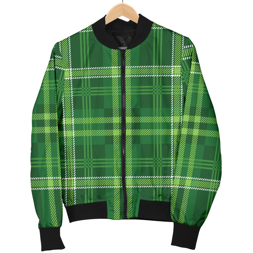 Irish Plaid Pattern Print Design 02 Men Bomber Jacket