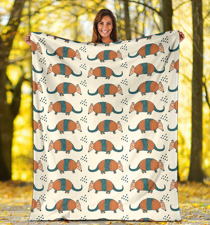 Armadillo Pattern Print Design 01 Premium Blanket