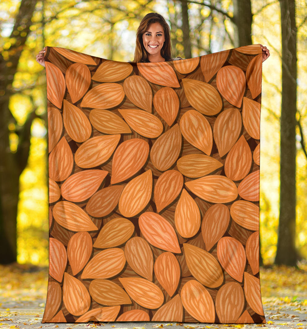 Almond Pattern Print Design 01 Premium Blanket