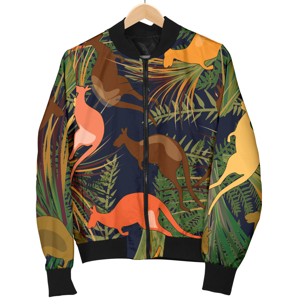 Kangaroos Pattern Print Design 07 Men Bomber Jacket