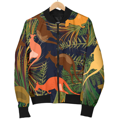 Kangaroos Pattern Print Design 07 Men Bomber Jacket