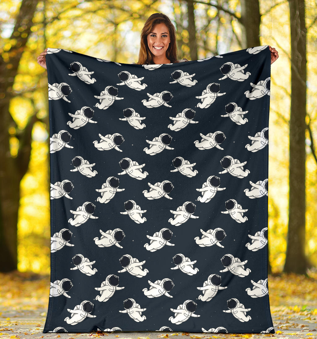 Astronaut Pattern Print Design 02 Premium Blanket