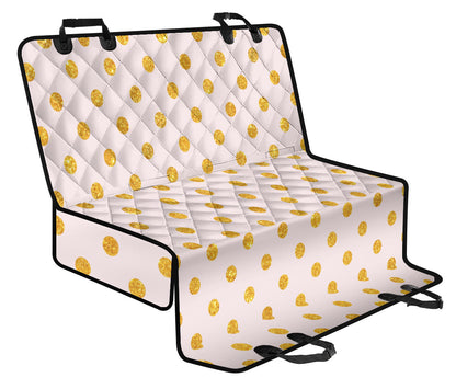 Polka Dot Gold Pink Pattern Print Design 01 Rear Dog Car Seat Cover Hammock