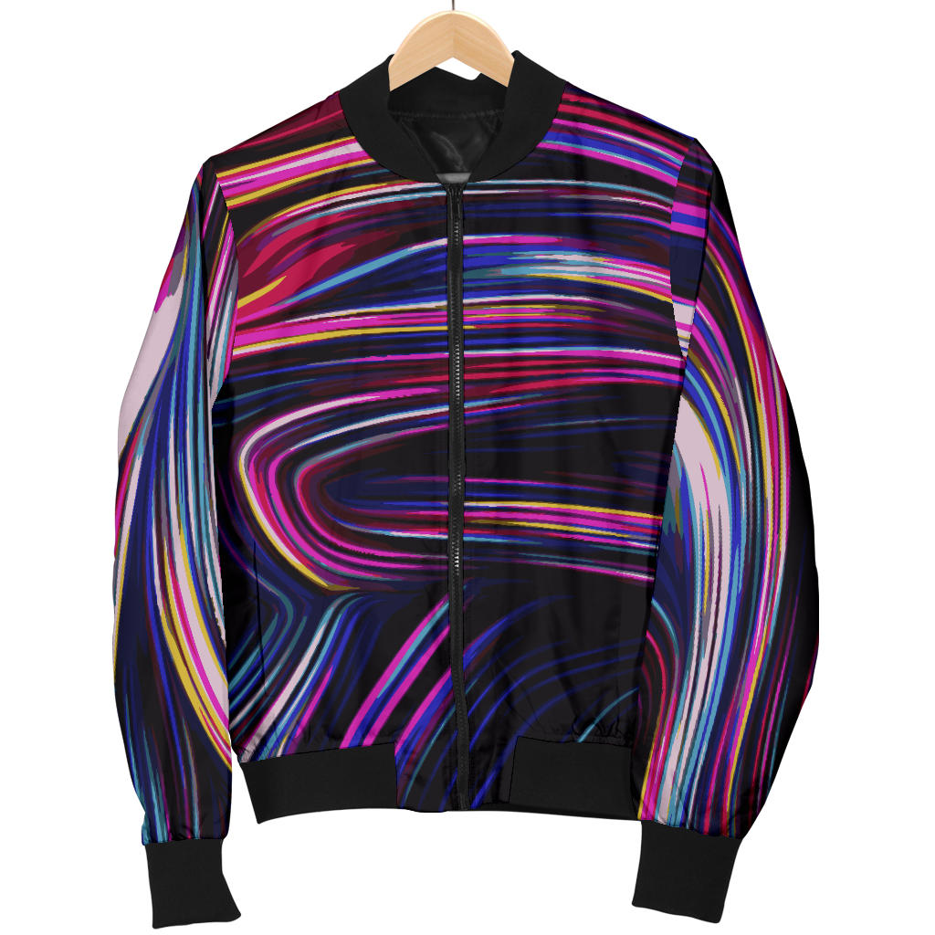 Liquid Pattern Print Design 01 Men Bomber Jacket