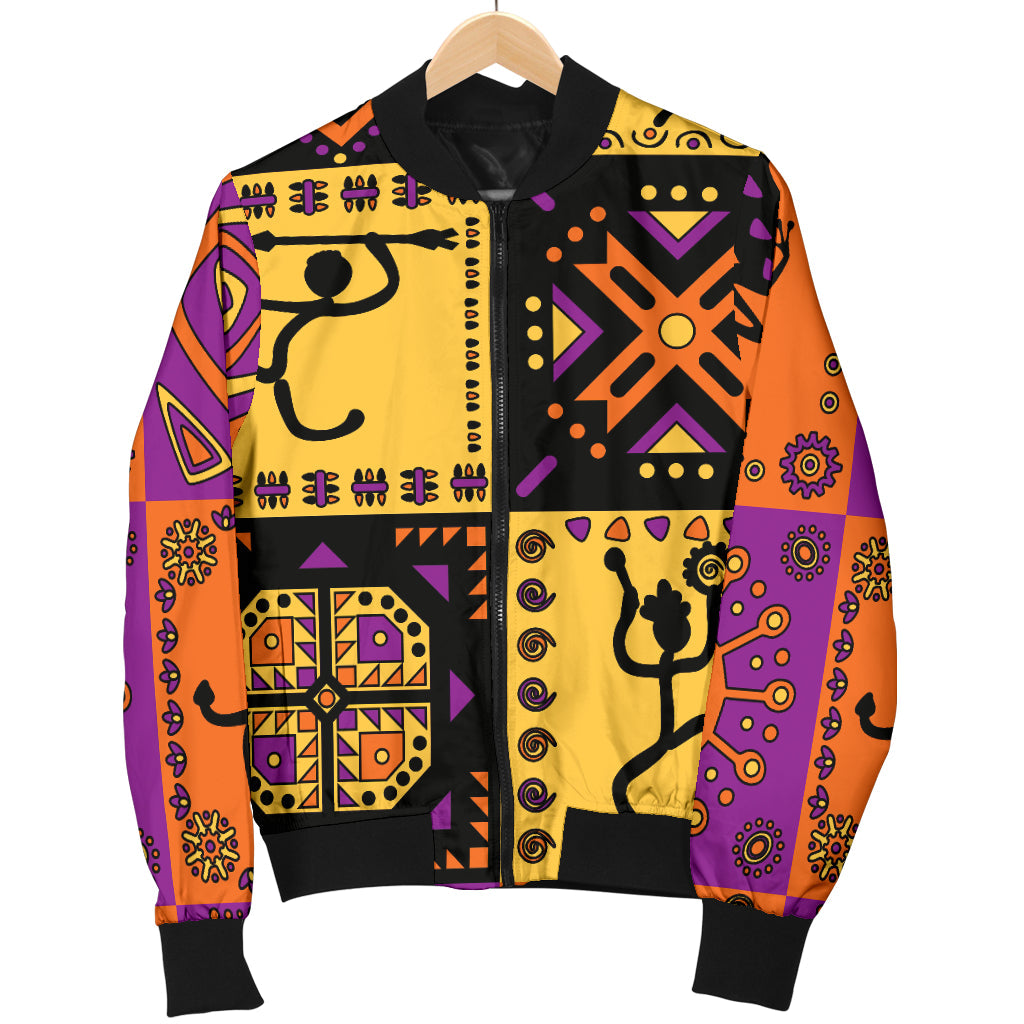 African Pattern Print Design 02 Men Bomber Jacket