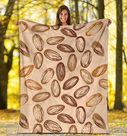 Almond Pattern Print Design 02 Premium Blanket