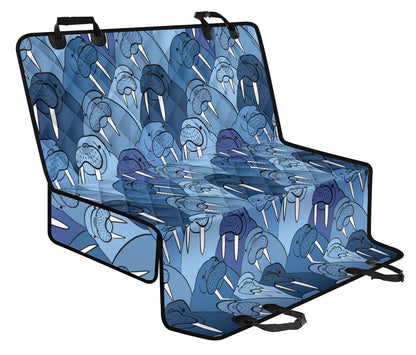 Walrus Pattern Print Design 01 Rear Dog Car Seat Cover Hammock