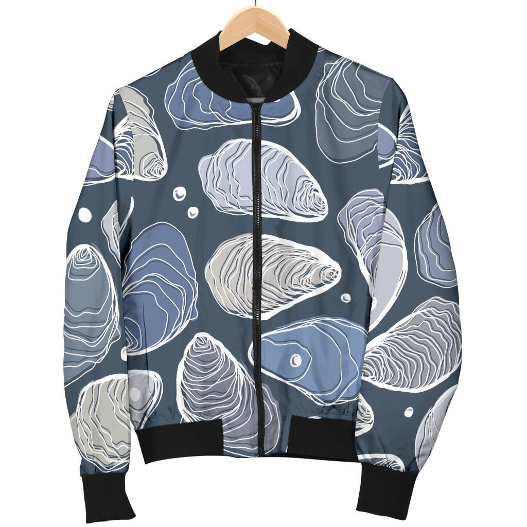Oyster Pattern Print Design 02 Men Bomber Jacket