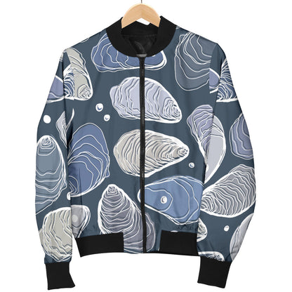 Oyster Pattern Print Design 02 Men Bomber Jacket