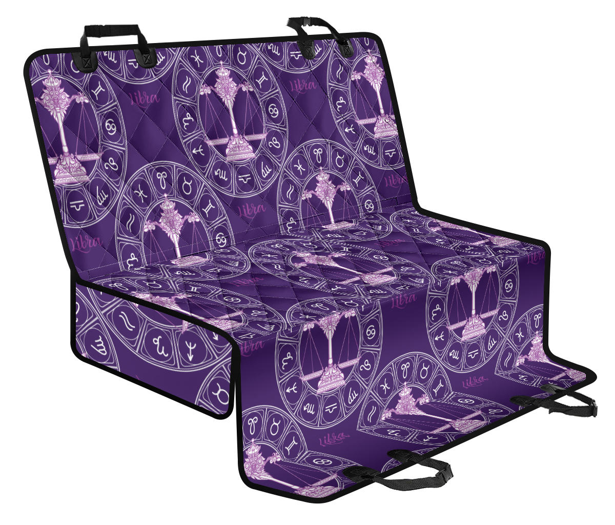 Libra Pattern Print Design 03 Rear Dog Car Seat Cover Hammock
