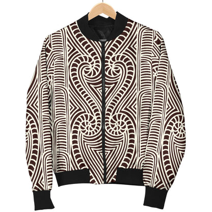 Maori Pattern Print Design 04 Men Bomber Jacket