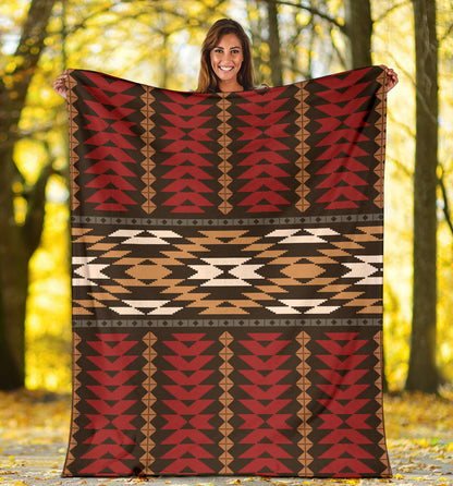 Native Pattern Print Design A02 Premium Blanket