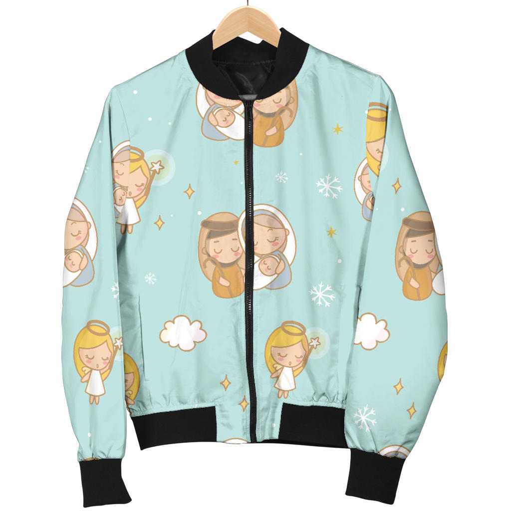 Christian Pattern Print Design 01 Men Bomber Jacket