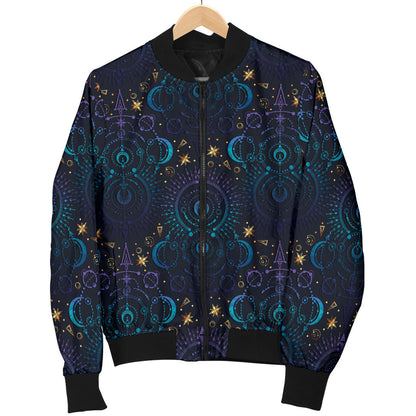 Celestial Pattern Print Design 06 Men Bomber Jacket