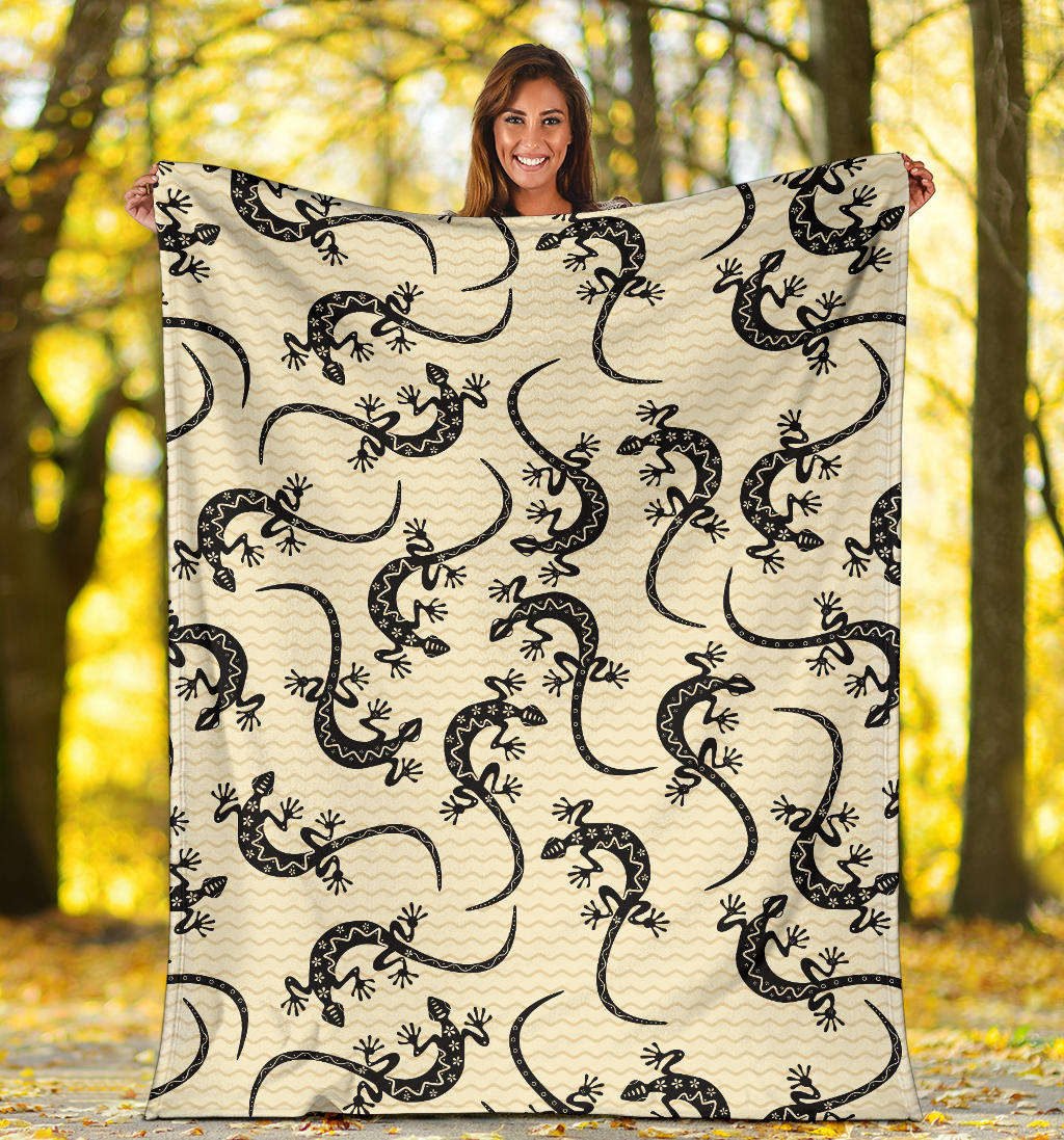 lizard Pattern Print Design 02 Premium Blanket