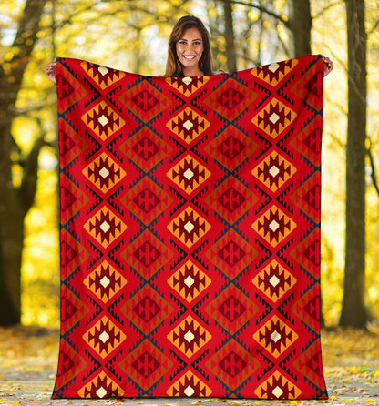 Aztec Pattern Print Design 06 Premium Blanket