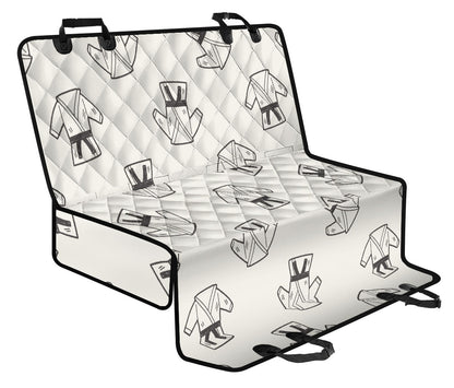 Karate Pattern Print Design 01 Rear Dog Car Seat Cover Hammock