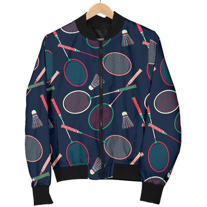 Badminton Pattern Print Design 03 Men Bomber Jacket